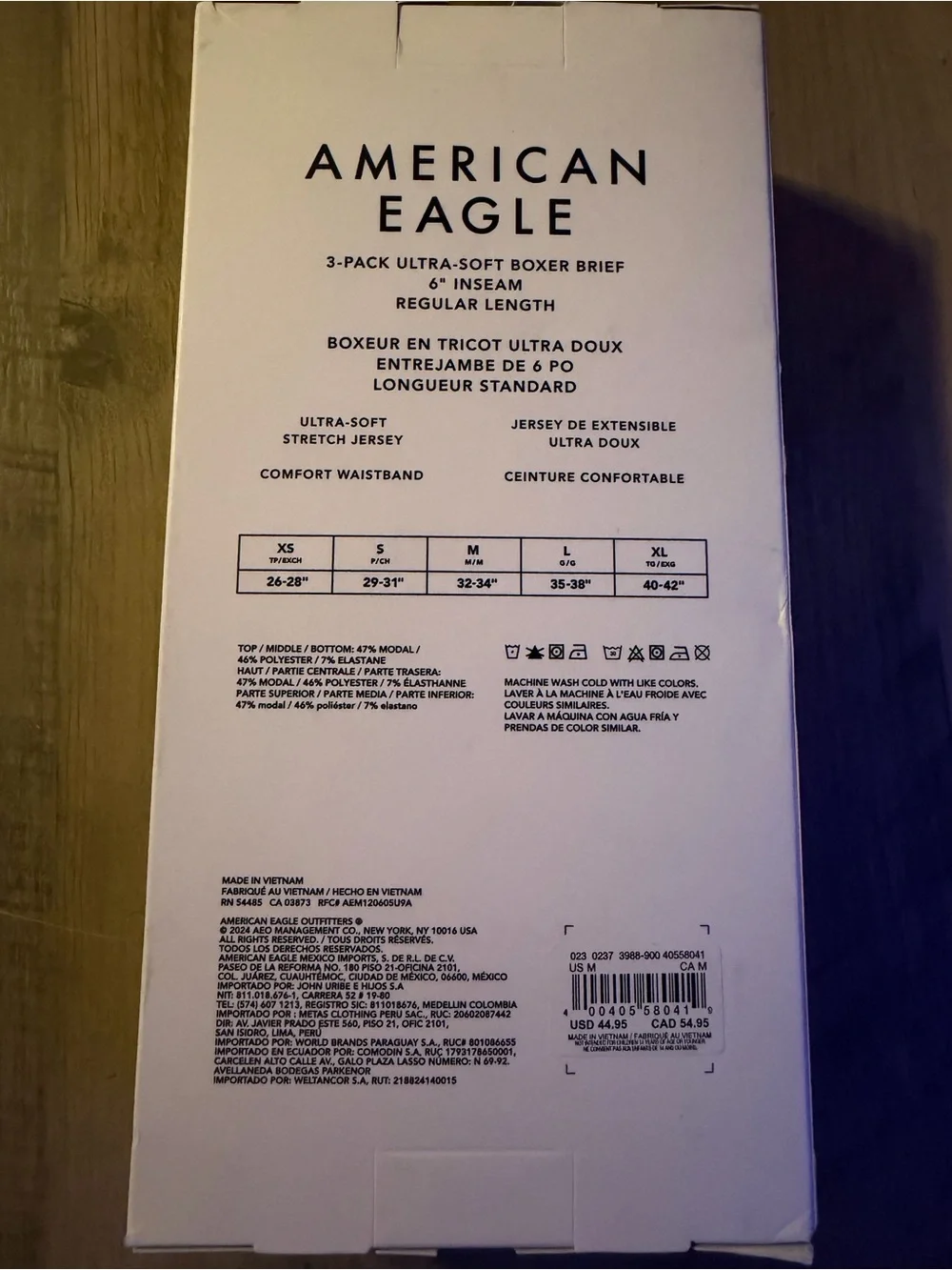 American Eagle Outfitters Boxer Briefs 3-Pack - Black, Gray, White